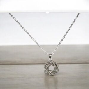 925 Sterling Silver Entwined Snake Snakes Pendant Free Chain Necklace